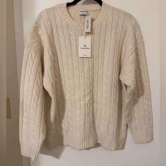 Sunday Best Sweaters - NWT S Aritzia Sunday Best White Peggy Sweater